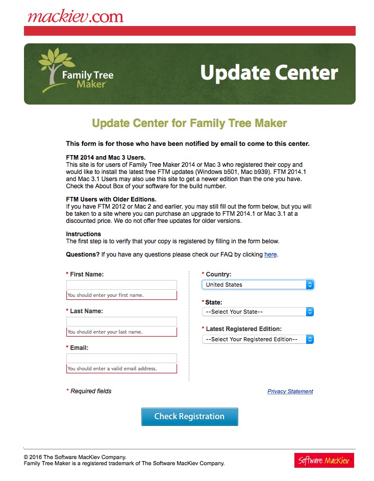 family tree maker 2006 update